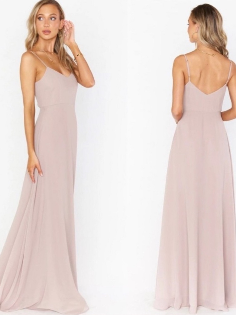 Show Me Your MuMu Faith Maxi Dress | Size L Dusty Blush Chiffon